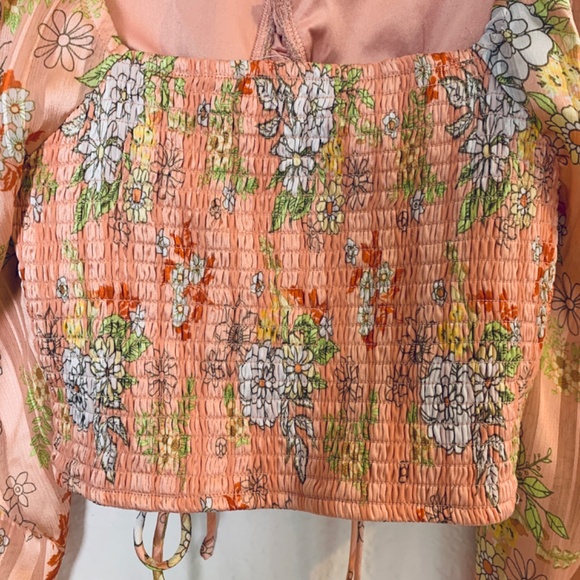 Maddden NYC Corset Top Juniors Medium Pink Ruched Coquette Lolita Fairy Core - Picture 10 of 14